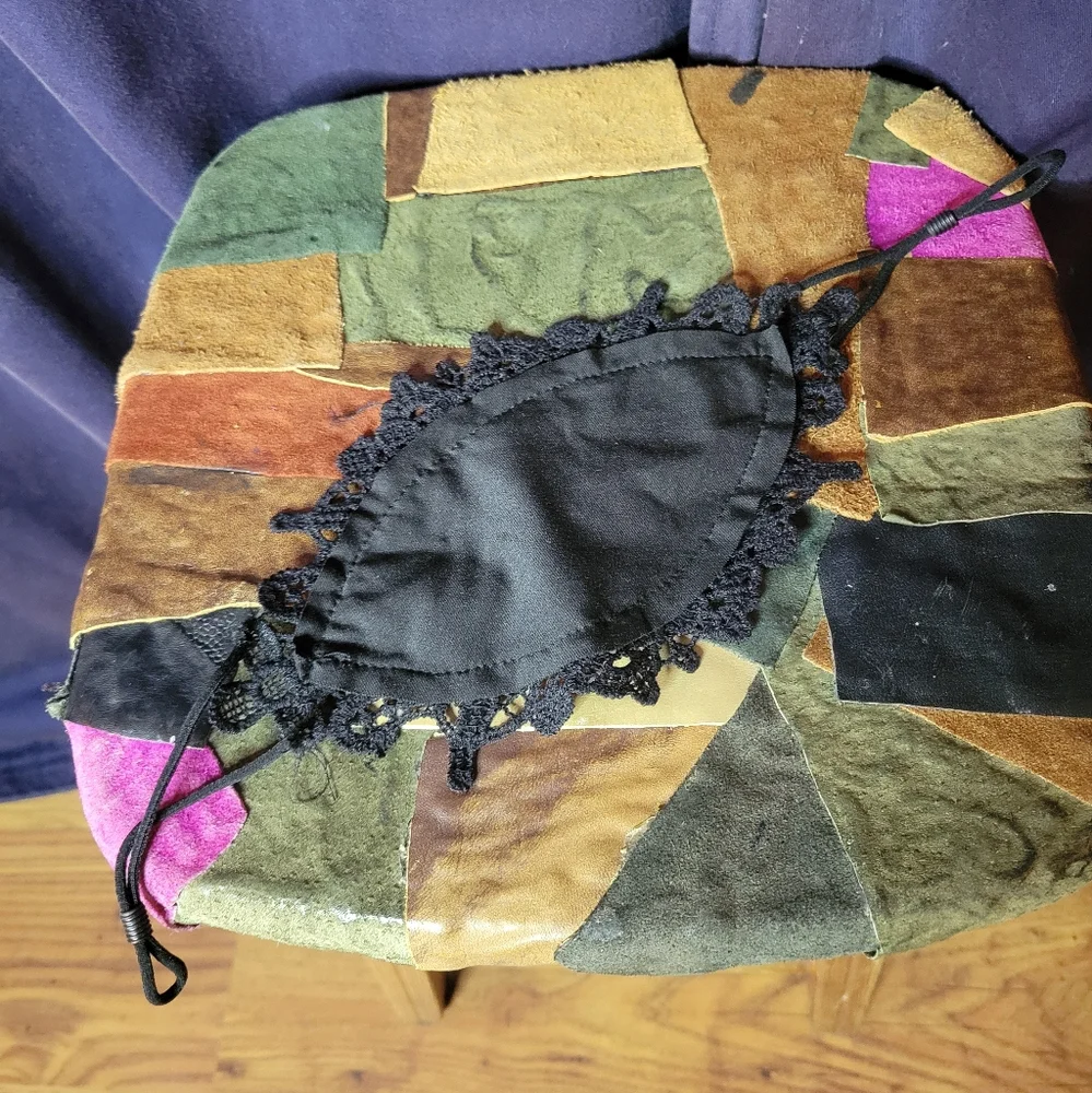 Adjustable Black Goth Style Lacey Mask, Never Worn